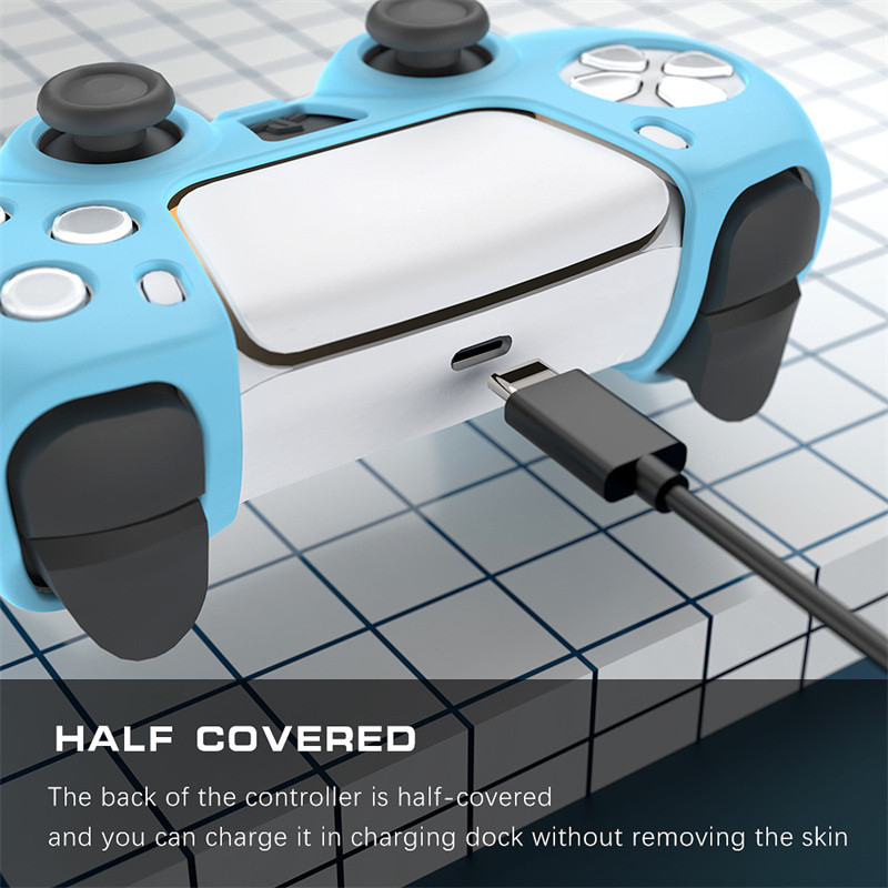 PS5 Jednobojni poklopac kontrolera Mekana silikonska torbica Anti-Slip Gamepad Skin za Playstation 5 Controller Joypad Dodatna torbica