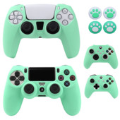 Husă din silicon de protecție verde pentru PS4 / PS5 / Xbox One S / Series XS Piele pentru controler Joystick Gamepad Accesorii pentru carcasă