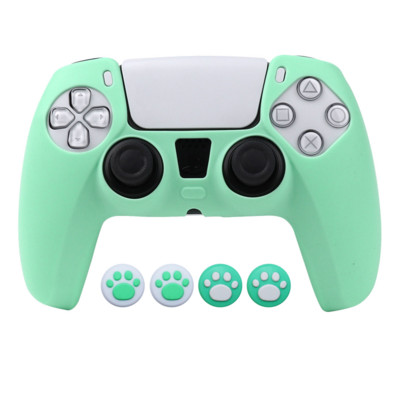 Husă din silicon de protecție verde pentru PS4 / PS5 / Xbox One S / Series XS Piele pentru controler Joystick Gamepad Accesorii pentru carcasă