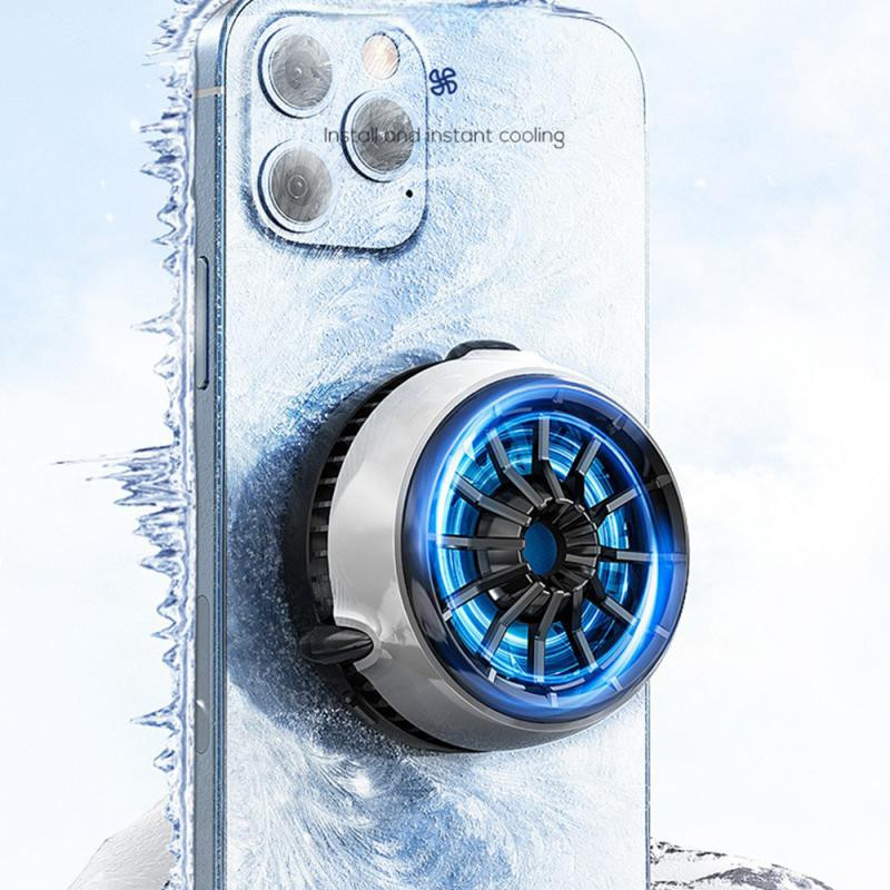 RYRA CX03 mobilā tālruņa radiatora magnētiskās sūkšanas bezvadu uzlādes viegls pusvadītāju mobilā tālruņa dzesētājs tiešraides radiators