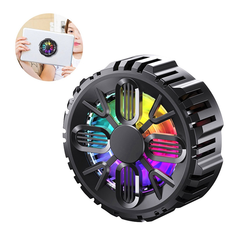ABGZ-L06 magnētiskais mobilā tālruņa dzesētājs pārnēsājamas planšetdatora dzesēšanas ierīces, mobilās spēles dzesēšanas ventilators RGB apgaismojuma radiators
