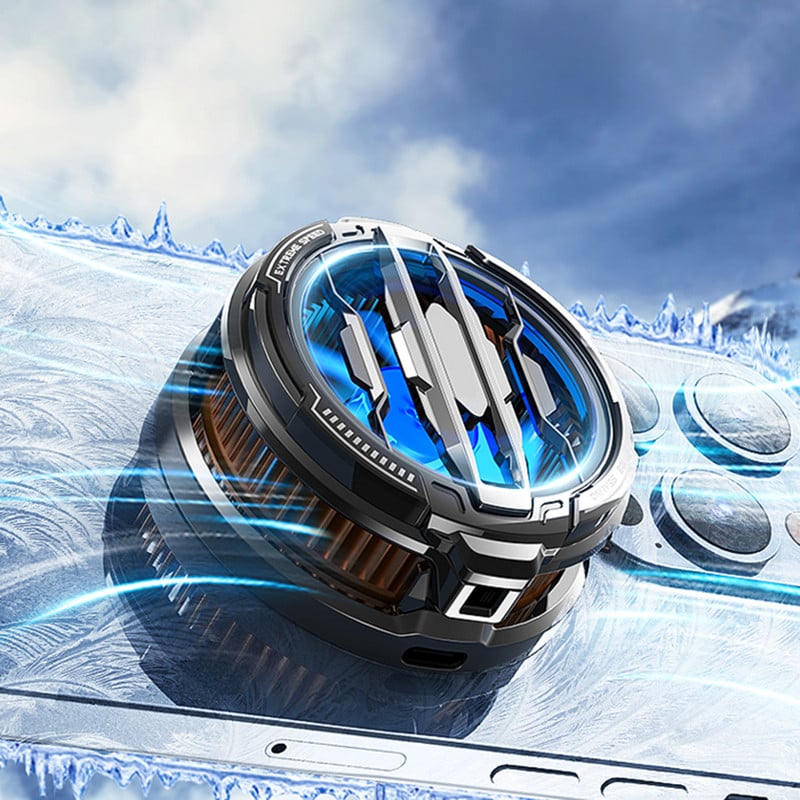 Răcitor pentru telefon mobil cu clemă magnetică și spate Radiator ventilator de răcire cu semiconductor reglabil cu 3 viteze pentru iPhone Samsung PUBG Cooler pentru jocuri