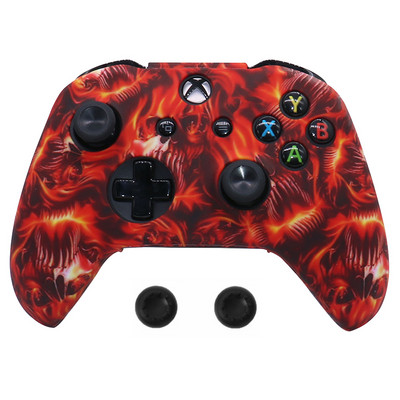 Jauna silikona spēļu paneļa aizsargapvalka apvalks priekš XBox One Slim Controller Protector maskēšanās vadības pārsega kursorsvira priekš XBOXONES