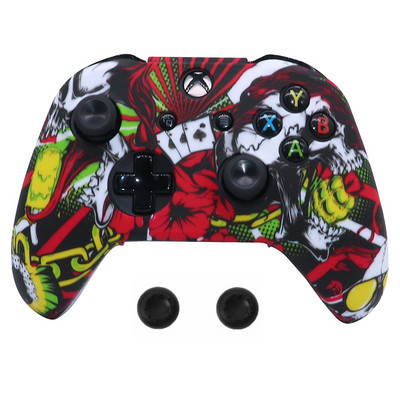 Jauna silikona spēļu paneļa aizsargapvalka apvalks priekš XBox One Slim Controller Protector maskēšanās vadības pārsega kursorsvira priekš XBOXONES