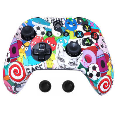 Jauna silikona spēļu paneļa aizsargapvalka apvalks priekš XBox One Slim Controller Protector maskēšanās vadības pārsega kursorsvira priekš XBOXONES