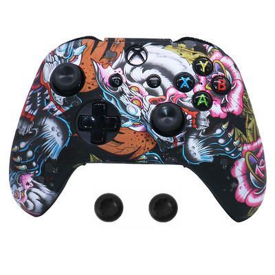 Jauna silikona spēļu paneļa aizsargapvalka apvalks priekš XBox One Slim Controller Protector maskēšanās vadības pārsega kursorsvira priekš XBOXONES