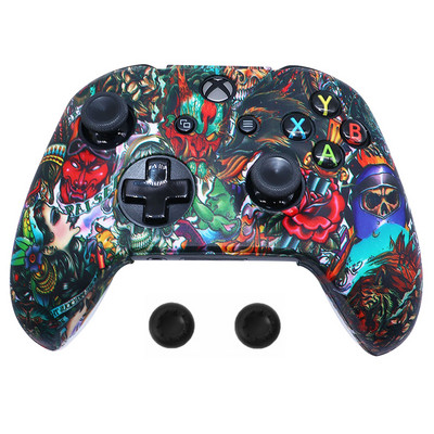 Jauna silikona spēļu paneļa aizsargapvalka apvalks priekš XBox One Slim Controller Protector maskēšanās vadības pārsega kursorsvira priekš XBOXONES