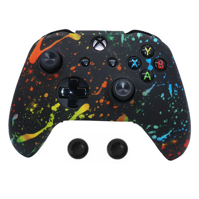 Jauna silikona spēļu paneļa aizsargapvalka apvalks priekš XBox One Slim Controller Protector maskēšanās vadības pārsega kursorsvira priekš XBOXONES