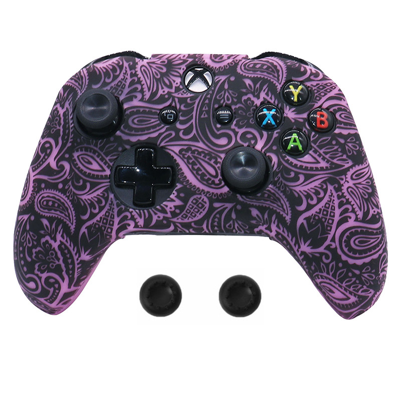 Jauna silikona spēļu paneļa aizsargapvalka apvalks priekš XBox One Slim Controller Protector maskēšanās vadības pārsega kursorsvira priekš XBOXONES