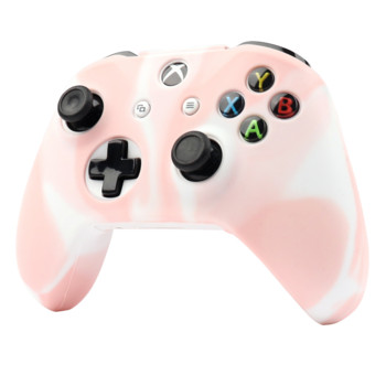 Розов мек силиконов защитен капак за Xbox One S Control Skin Геймпад Аксесоари Джойстик Калъфи за контролери