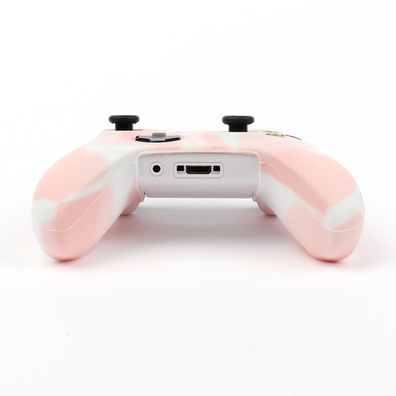 Husă de protecție din silicon moale roz pentru Xbox One S Control Skin Gamepad Joystick Accesorii Carcase pentru controler