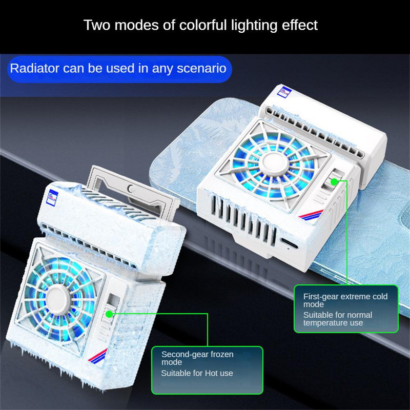 RYRA Mobilais telefons gaisa kondicionētājs radiators S5 pusvadītāju saldēšanas frekvences pārveidošana izslēgta spēle dzīvā dzesēšanas iekārta