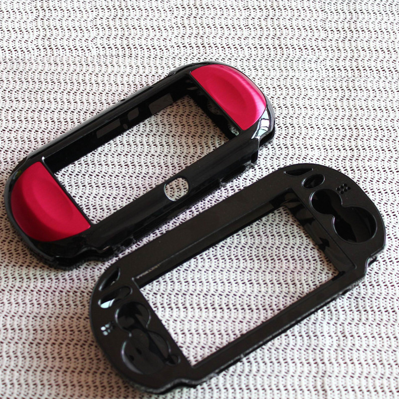 Plastmasa + alumīnija cietais apvalks, ādas aizsargapvalks PSV PS Vita 1000