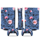 Ziedu dizains PS5 izdevumam, kas balstīts uz disku, Ādas uzlīme PS5 pvc uzlīme PS5 ādas uzlīme Uzlīme Vinila apvalki PS5 apvalkiem