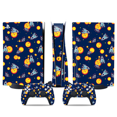 Ziedu dizains PS5 izdevumam, kas balstīts uz disku, Ādas uzlīme PS5 pvc uzlīme PS5 ādas uzlīme Uzlīme Vinila apvalki PS5 apvalkiem