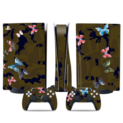 Ziedu dizains PS5 izdevumam, kas balstīts uz disku, Ādas uzlīme PS5 pvc uzlīme PS5 ādas uzlīme Uzlīme Vinila apvalki PS5 apvalkiem