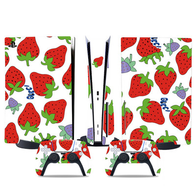 Ziedu dizains PS5 izdevumam, kas balstīts uz disku, Ādas uzlīme PS5 pvc uzlīme PS5 ādas uzlīme Uzlīme Vinila apvalki PS5 apvalkiem