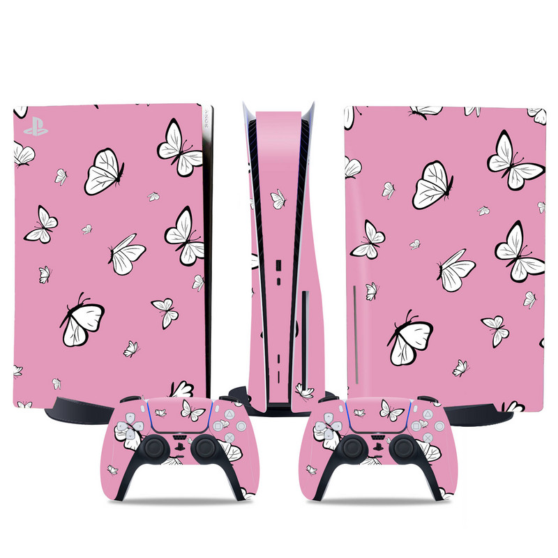 Ziedu dizains PS5 izdevumam, kas balstīts uz disku, Ādas uzlīme PS5 pvc uzlīme PS5 ādas uzlīme Uzlīme Vinila apvalki PS5 apvalkiem