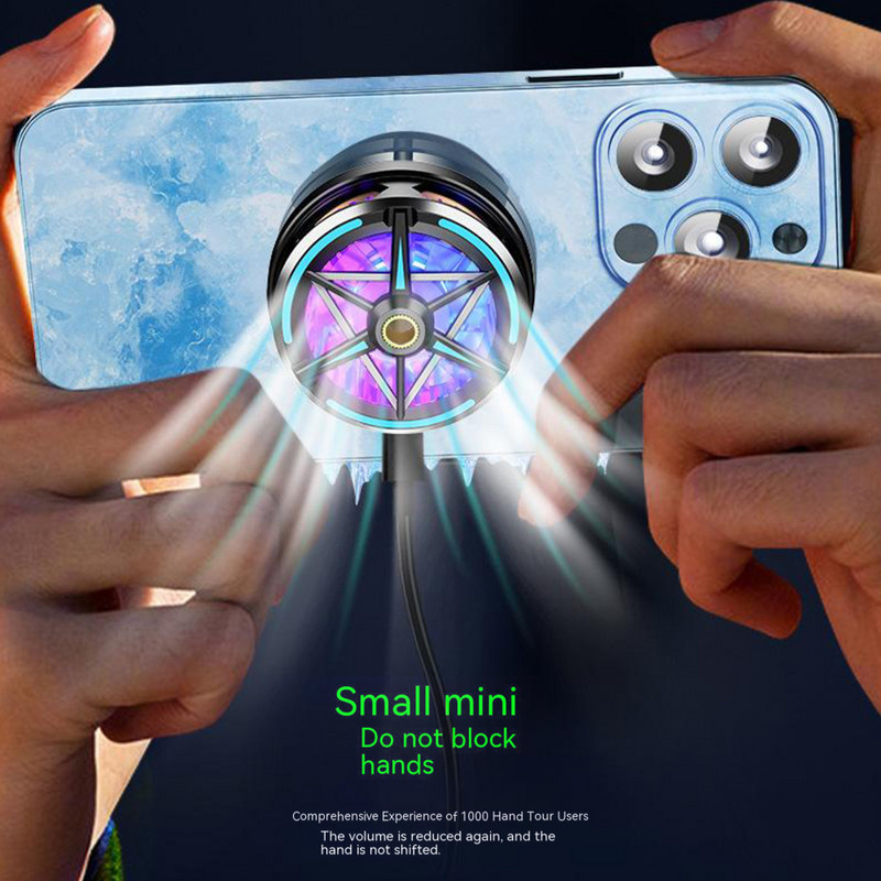 Pusvadītāju mobilā tālruņa radiatora magnētiskais spēļu dzesētājs dzesēšanas ventilators planšetdatoriem tiešraides kronšteins