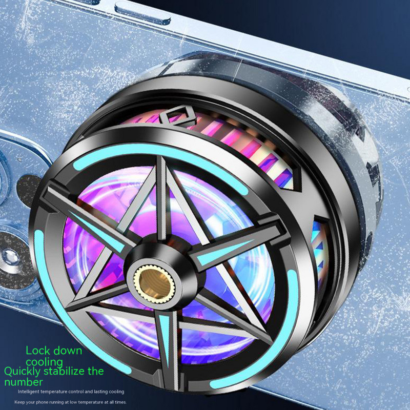 Pusvadītāju mobilā tālruņa radiatora magnētiskais spēļu dzesētājs dzesēšanas ventilators planšetdatoriem tiešraides kronšteins
