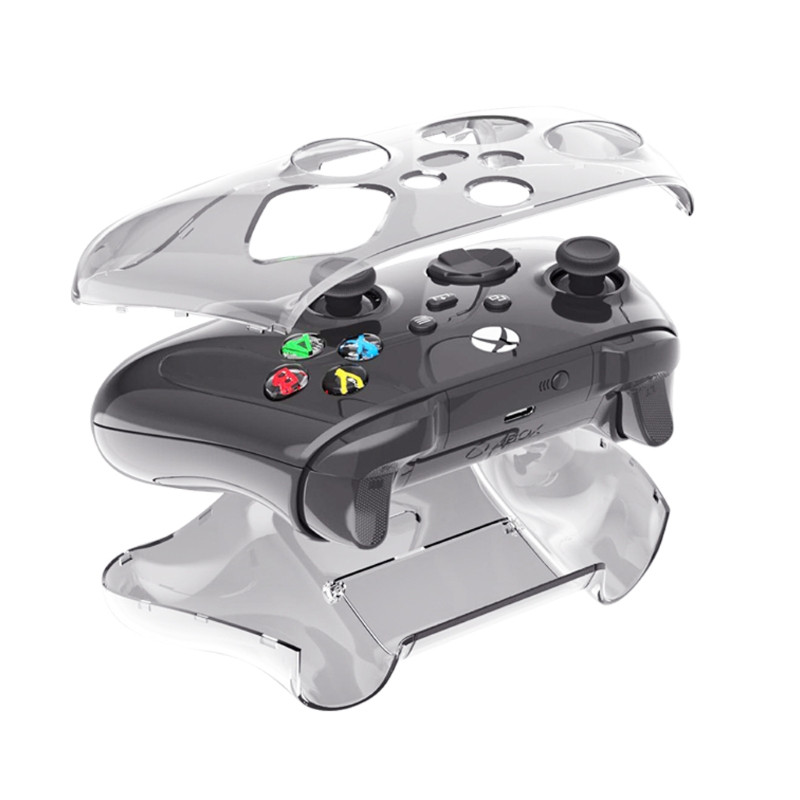 Carcasă rigidă de protecție pentru gamepad din cristal transparent, carcasă pentru mâner pentru controler de jocuri pentru accesorii de jocuri Xbox Series X