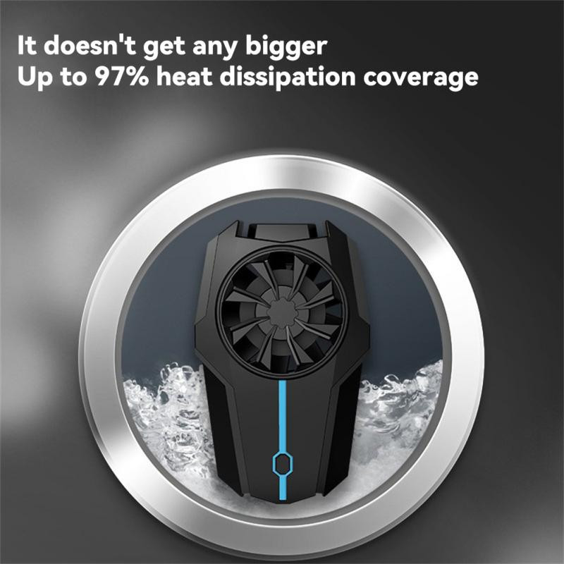 RYRA bezvadu ar gaisa dzesēšanu mobilā telefona dzesētāja radiators uzspiežams ātrs kluss ventilators mobilā tālruņa dzesēšana Atpakaļ Clip Tālruņa radiators