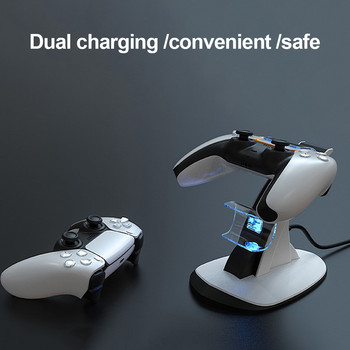 Dual USB Handle Fast Charging Dock Station Stand Charger Gamepad Game Controller Charger Joystick For Sony Playstation PS5