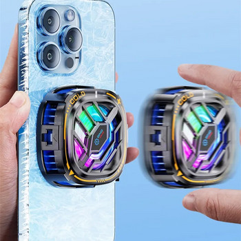 Νέο μαγνητικό κινητό καλοριφέρ με ψηφιακή οθόνη για ανεμιστήρα ψύξης επίπεδης πλάκας για φορητές συσκευές General For Apple For Samsung