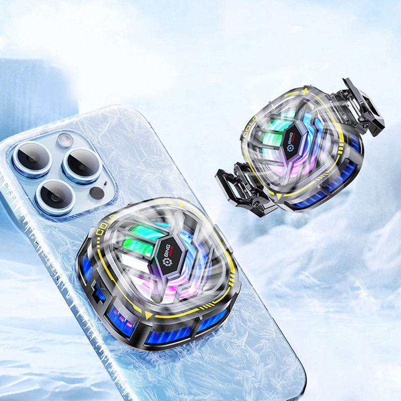 Radiator mobil magnetic nou cu afișaj digital pentru răcitor cu placă plată ventilator mobil de răcire General Pentru Apple Pentru mobil Samsung