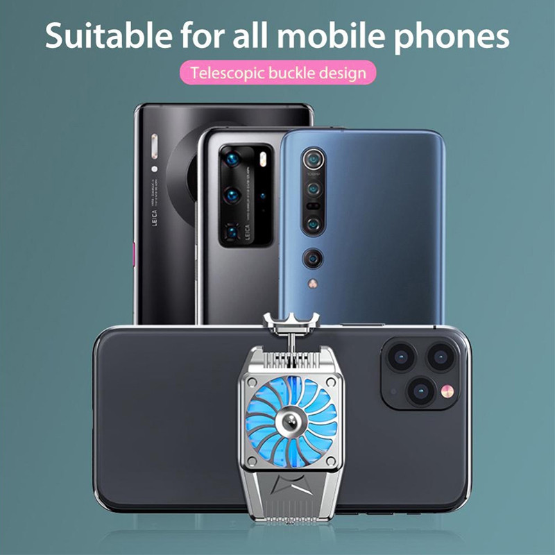 Mobilā tālruņa radiatora dzesēšanas ventilators Uzlādējams mobilā tālruņa dzesētājs spēlēm viedtālruņos, vēss dzesētājs mobilajiem tālruņiem, planšetdatoriem