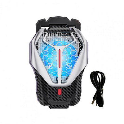 Viedtālruņa pārkaršanas dzesētāja divrežīmi mobilā tālruņa dzesētāja klipsis ar RGB gaismu zema trokšņa līmeņa ātrās spēlēšanas piederumi, ventilatora siltums