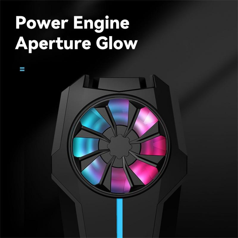 RYRA ventilator za hlađenje mobilnog telefona, hladnjak s punjivom baterijom, tri brzine, podesivi radijator za igranje, stražnja kopča, hladnjak za telefon