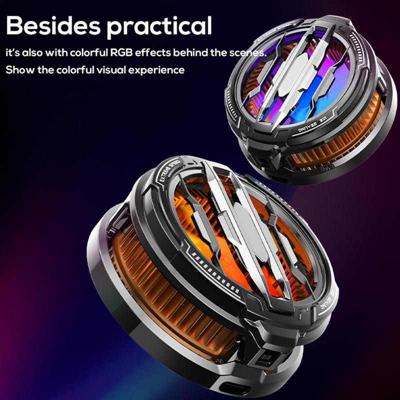 NAUJAS Magnetinis/nugarinis spaustukas 2 viename mobiliojo telefono puslaidininkinis aušinimo ventiliatoriaus radiatorius CX07, skirtas iPhone Android PUBG žaidimų aušintuvui