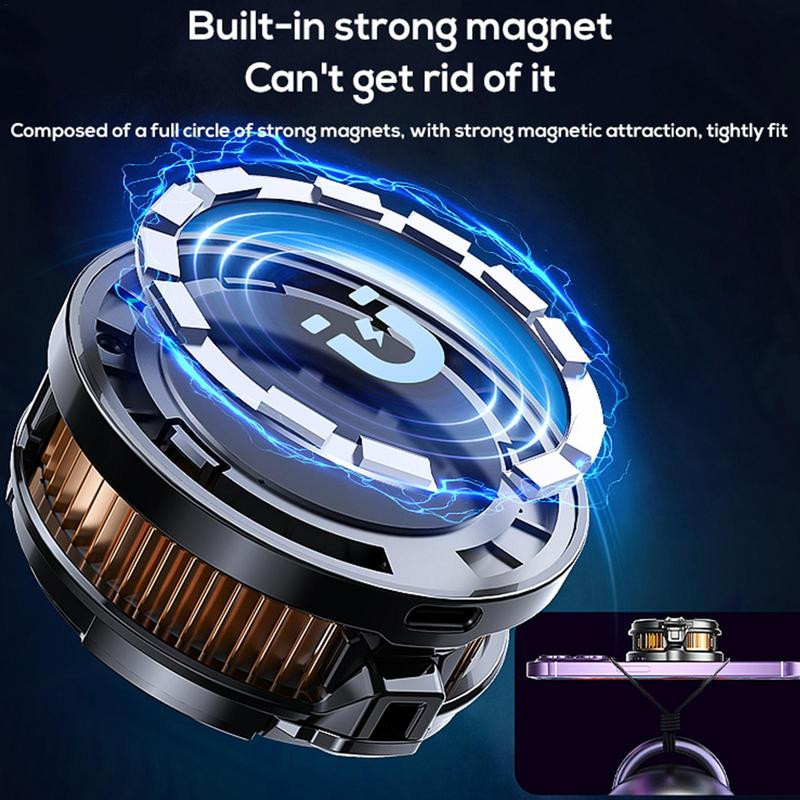 NAUJAS Magnetinis/nugarinis spaustukas 2 viename mobiliojo telefono puslaidininkinis aušinimo ventiliatoriaus radiatorius CX07, skirtas iPhone Android PUBG žaidimų aušintuvui
