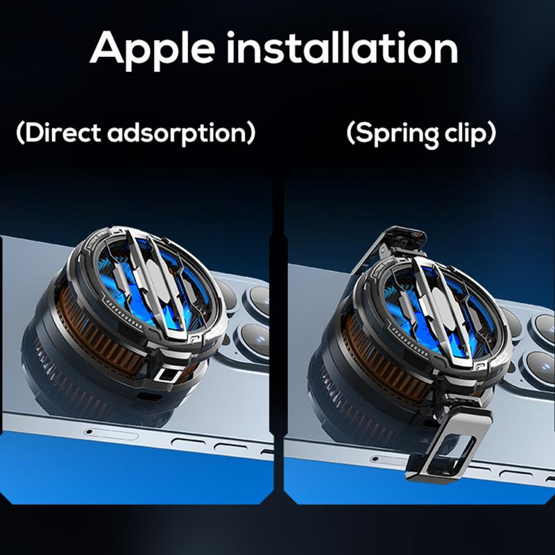 NAUJAS Magnetinis/nugarinis spaustukas 2 viename mobiliojo telefono puslaidininkinis aušinimo ventiliatoriaus radiatorius CX07, skirtas iPhone Android PUBG žaidimų aušintuvui