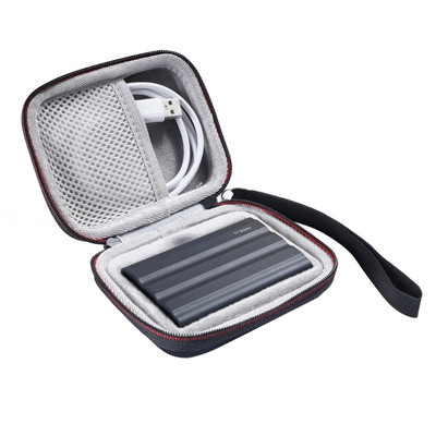 Carcasă portabilă de călătorie în aer liber EVA, geantă de depozitare, cutie de transport pentru Samsung T7 Shield Touch, accesorii pentru carcasă SSD.