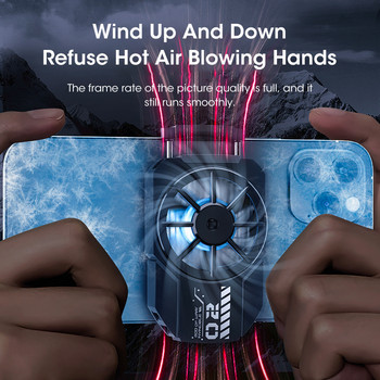 Игра Охладител за мобилен телефон Радиатор с USB захранване Охлаждащ инструмент с щракване Преносим вентилатор за охлаждане за iPhone 13 12 11 Pro Max mini Xr Xs X