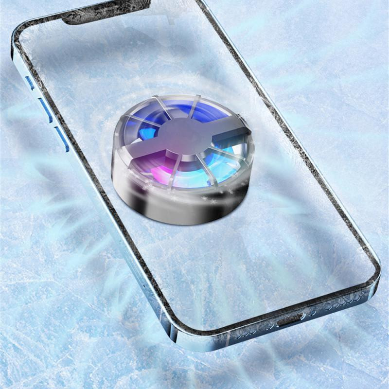 Magnētiskais mobilā tālruņa gaisa dzesēšanas radiators spēlēm PUBG zema trokšņa ātras siltuma izkliedes dzesēšanas ventilatora dzesētājs priekš