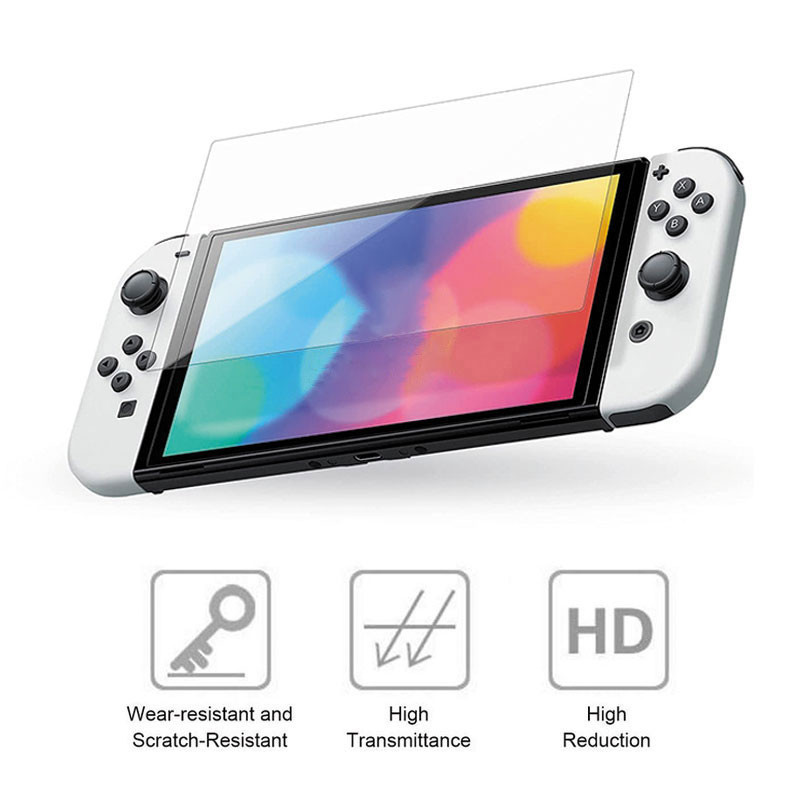 Zaštitna futrola HD zaslona za Nintendo Switch Oled igraću konzolu NS Lite Full Cover Zaštitna folija od kaljenog stakla Dodaci