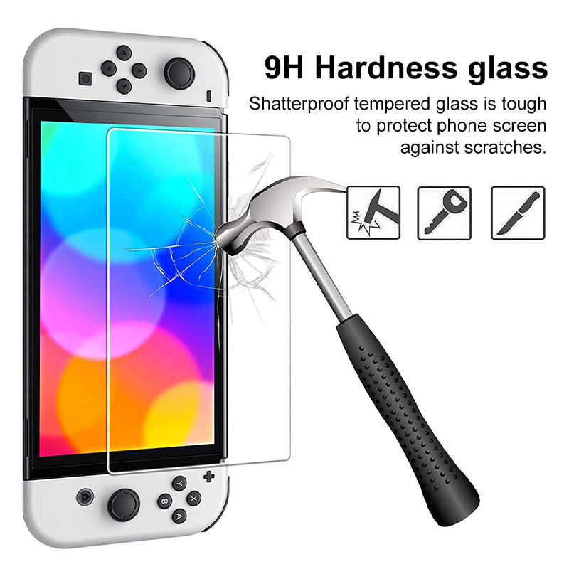 Zaštitna futrola HD zaslona za Nintendo Switch Oled igraću konzolu NS Lite Full Cover Zaštitna folija od kaljenog stakla Dodaci