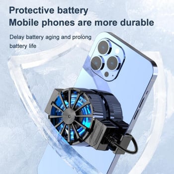 Охладител за мобилен телефон X16 Универсален вентилатор за охлаждане на мобилен телефон Радиатор за PUBG Game Cool радиатор за Samsung Huawei iPhone Xiaomi