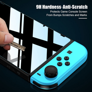 Защитно фолио от закалено стъкло за Nintendo Switch Oled Curved Edge Full Cover Screen Protector Nintend NS Lite Game Console