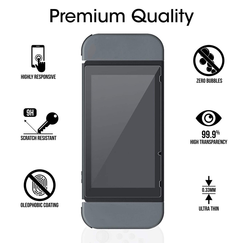 1-3 TK karastatud klaasist ekraanikaitse Nintendo Switchi jaoks OLED 9H läbipaistev klaaskile Nintendos Switchi/Switch Lite tarvikute jaoks