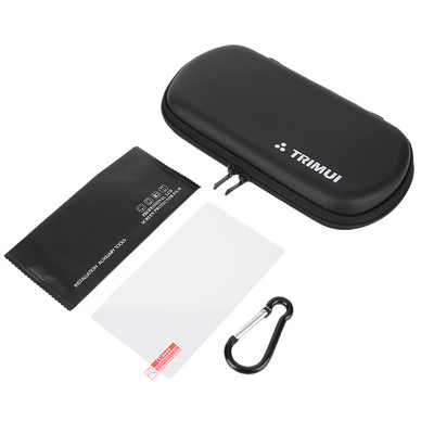 EVA cietais pārnēsāšanas futrālis Trimui Smart Pro rokas spēļu konsolei triecienizturīgs uzglabāšanas maisiņš ar rūdīta stikla plēves spēļu piederumu