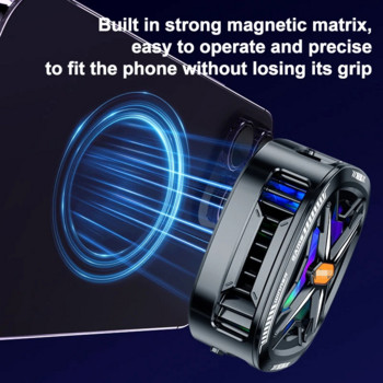 Преносим магнитен охлаждащ радиатор за телефон Bonola с щипка за игра на телефон iPhone/Samsung Полупроводников охладител Радиатори за iPad