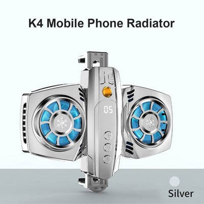 K4 mobiiltelefoni radiaatori pooljuht topelt jahutusventilaator Turbo Hurricane Game Cooler mobiiltelefoni jahutusradiaator iPhone`ile Samsung