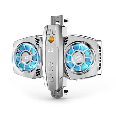 K4 mobilā tālruņa radiatora pusvadītāju dubultā dzesēšanas ventilatora turbo viesuļvētras spēles dzesētājs mobilā tālruņa siltuma izlietne iPhone tālrunim Samsung