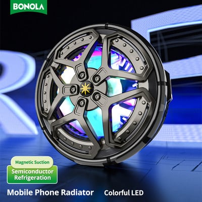 Bonola RGB lambi magnetjahutusventilaator iPhone`ile/Android mobiiltelefonile Peltier Semiconductor külmutusradiaator iPadile/tahvelarvutile JS81