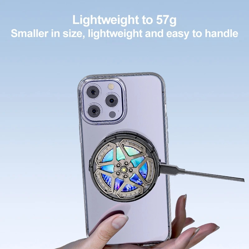 Bonola RGB lampas magnētiskais dzesēšanas ventilators iPhone/Android mobilajam tālrunim Peltier pusvadītāju ledusskapja radiators iPad/planšetdatoram JS81