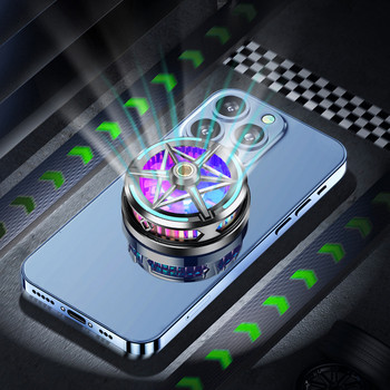 Магнитен полупроводников радиатор за охлаждане на мобилен телефон 10 W силно охлаждане RGB 7 цветно осветление Охладител за игра ЗА мобилен телефон Таблет